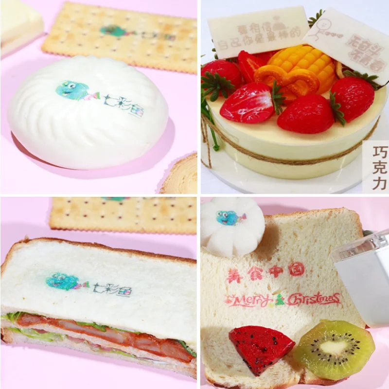 Yaomatec Mbrush Coffee Edible Ink Printer Portable Inkjet Handheld Edible Food Bread Cake Coffee Mold Latte Baking Mold Printer