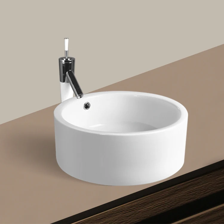 Chaozhou Sanitary Ware Cloakroom Dressing Table Table Basin Public Washroom Ceramic Sink Round Art Basin Wash Basin Of  Bathroom