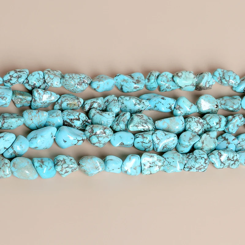 Loose Stone High Quality Beautiful DIY Natural Gemstone Natural Blue Turquoise Rough Stone wholesale for New Year jewelry