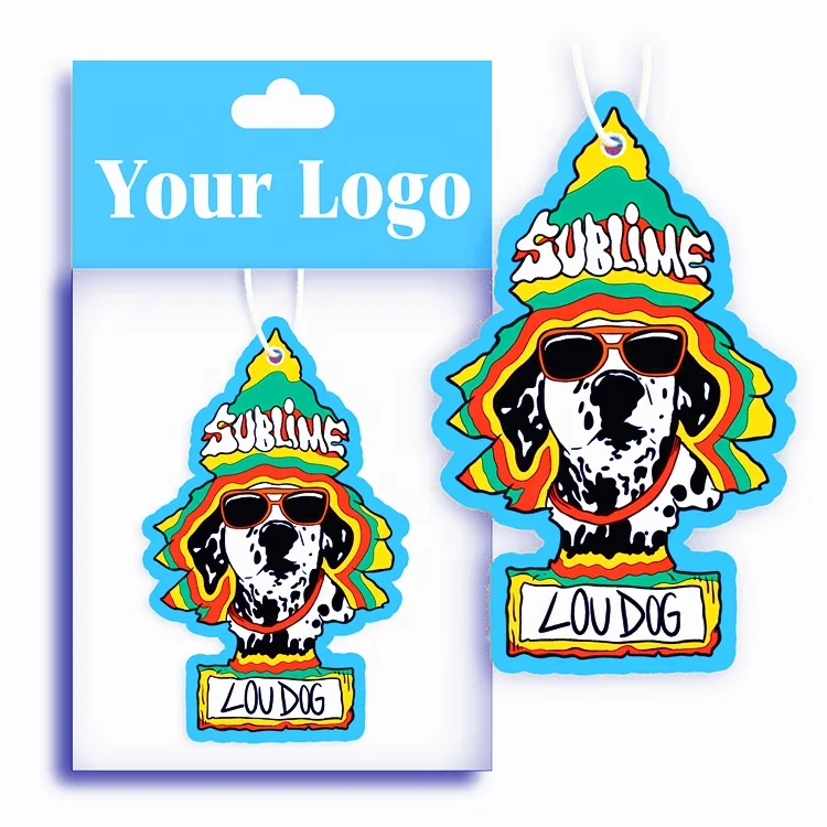 Long lasting smell car air freshener custom logo