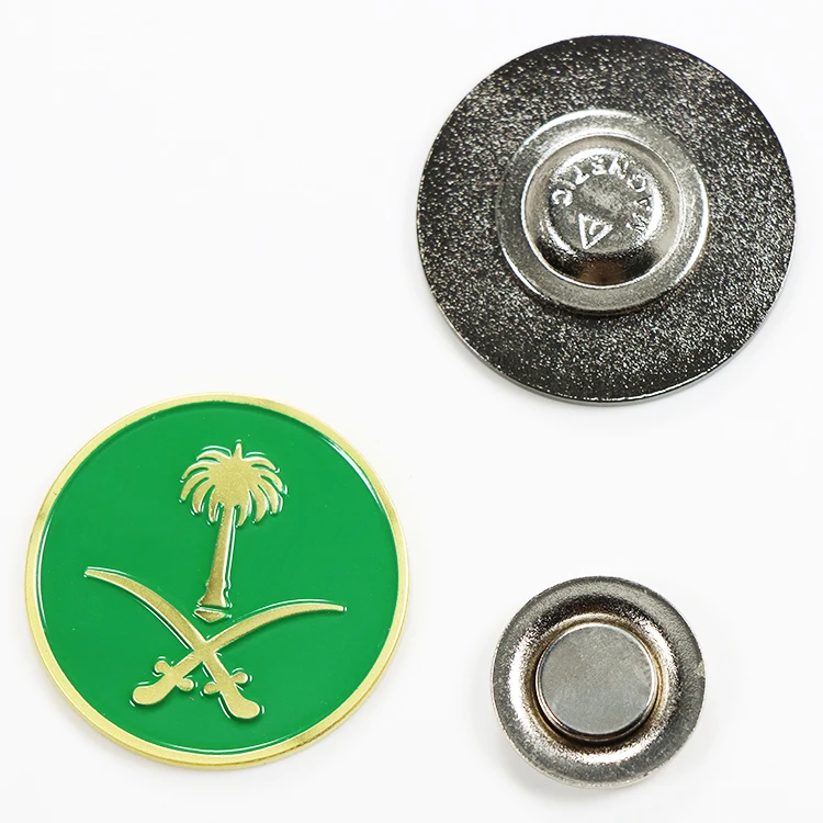 Custom Logo Souvenir Magnetic Name Badge Crafts Soft Hard Enamel Badge Lapel Pin