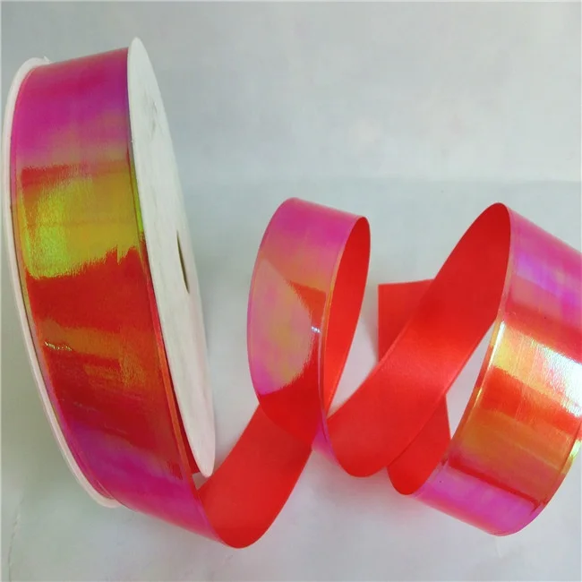 polypropylene iridescent rainbow plastic ribbon rolls