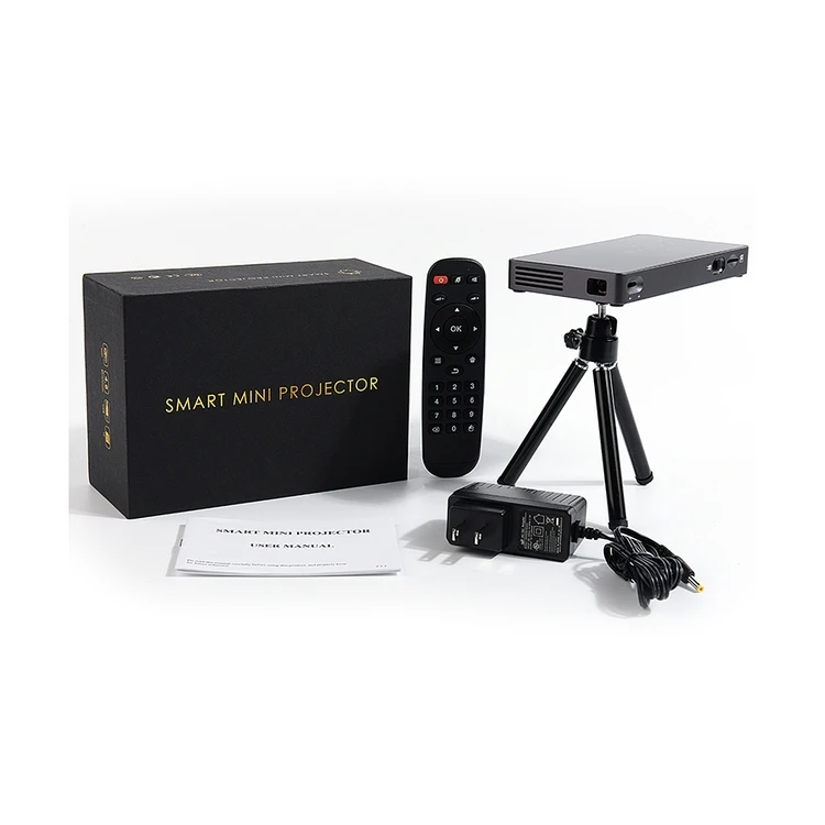 
Smart Portable 1080P Mini Pocket Android 7.1 Home Projector High Contrast Projector 