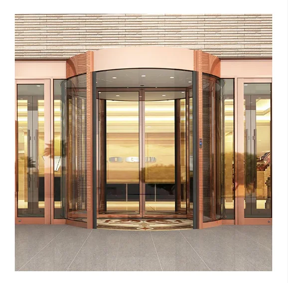 LongTai Auto Revolving Door Entrance Large Comprehensive Commercial Automatic Rotation Sliding Glass Door