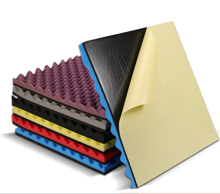 Acoustic panel egg wave sponge panel with self adhesive  50*50*8cm  fireproofing  foam for club KTV hotel music recording