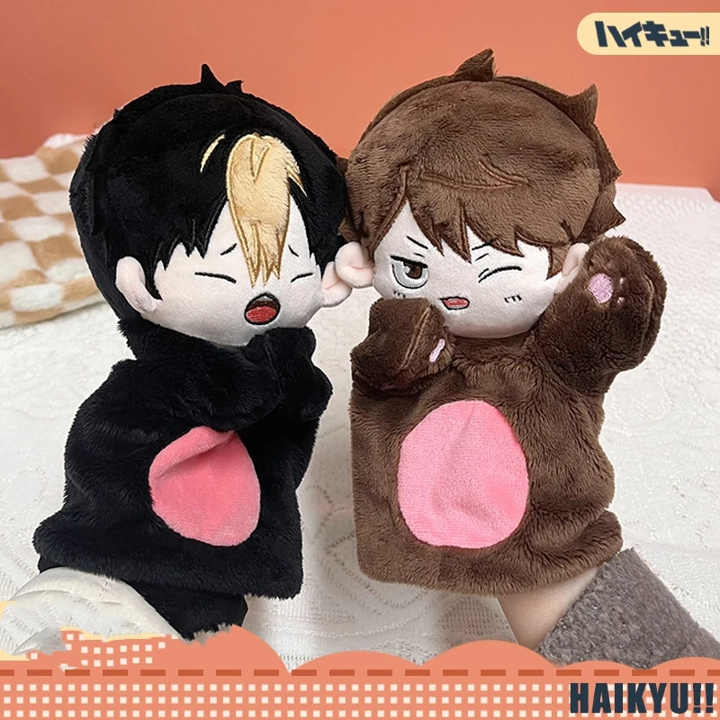 Cute cartoon boy plush figure doll Wholesale funny toys kid anime hand puppet