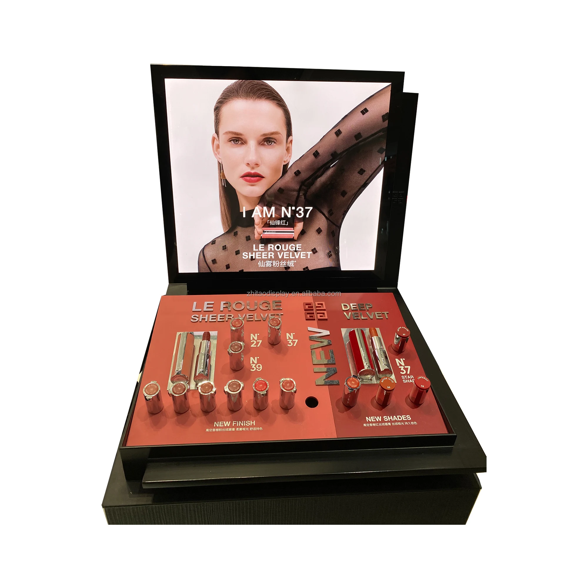 Luxury beauty shop table top display for perfume display stand