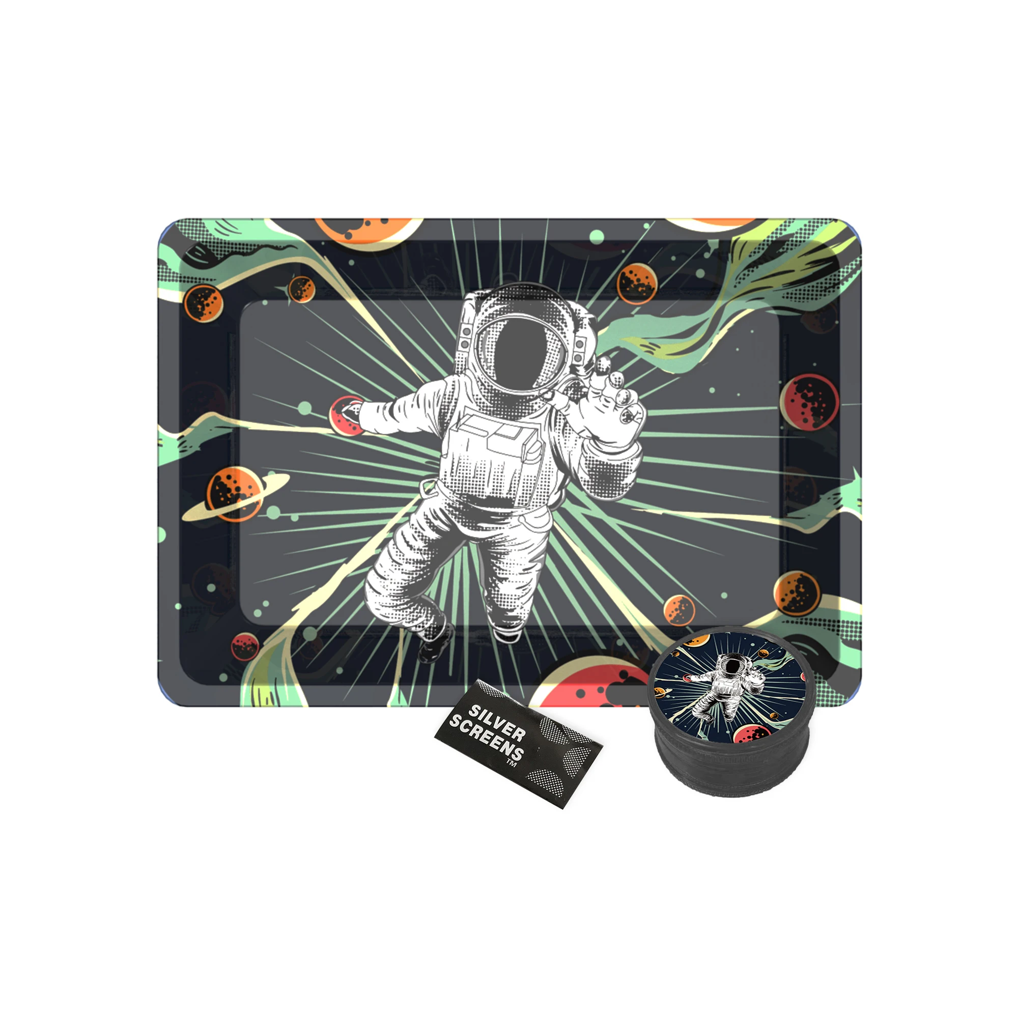 Hot Sale Biodegradable Herb Grinder Metal Tray Paper Pipe Smoking Accessories Set