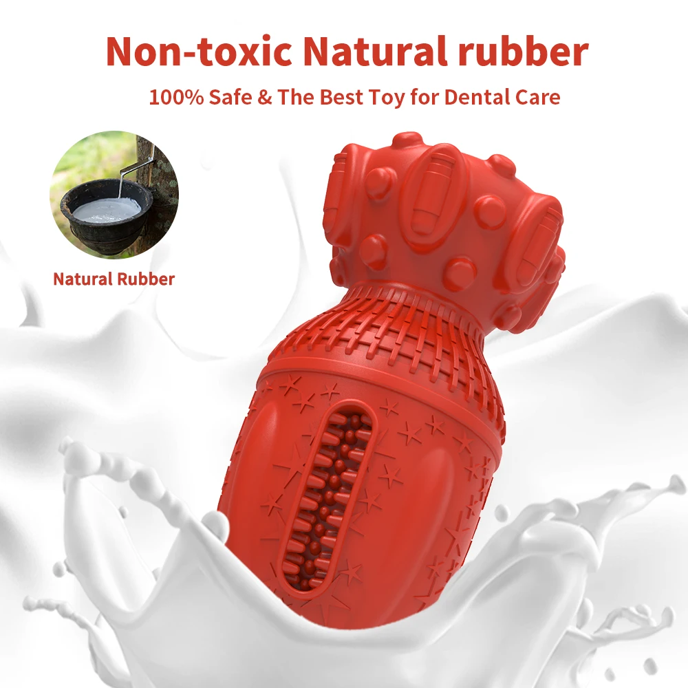 New Pet Product Eco Friendly Natural Rubber Indestructible Interactive Treat Dispenser Dog Chew Toy for Aggressive Chewer