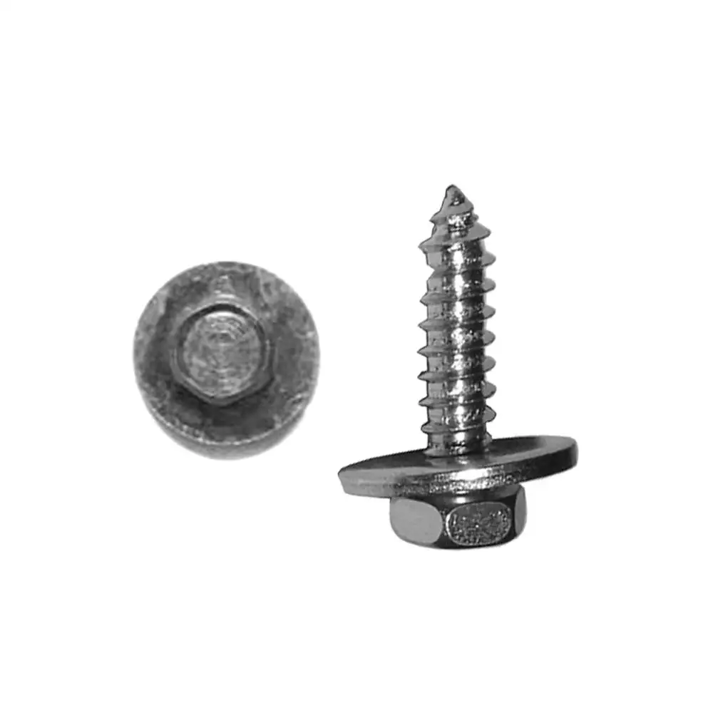 DIN EN ISO 10510 Zinc Plated M4 185mm Self Tapping Hex Head Self-tapping Fender Screws with Washer