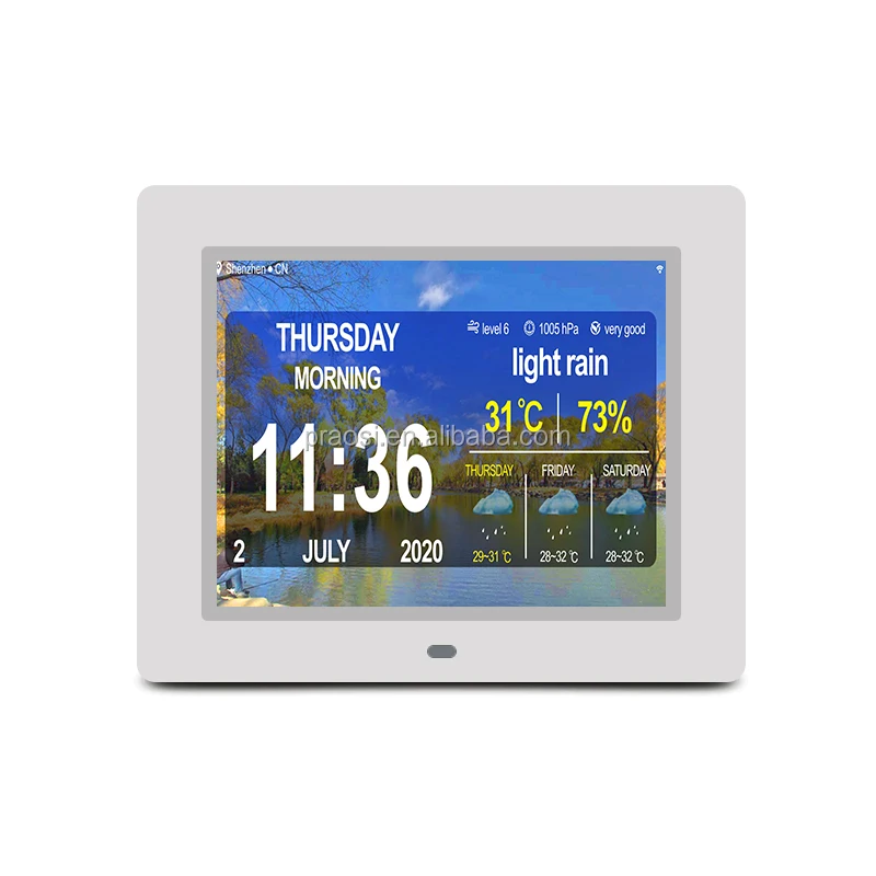 New Design Led Digital Calendar Day Clock 7 8 10 Inch For Dementia Elderly Seniors Alarm Clock