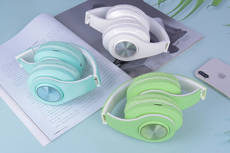Новинка 2020 беспроводные наушники с креплением на голову Hi-Fi стерео со светодиодной подсветкой спортивные музыкальные игровая гарнитура