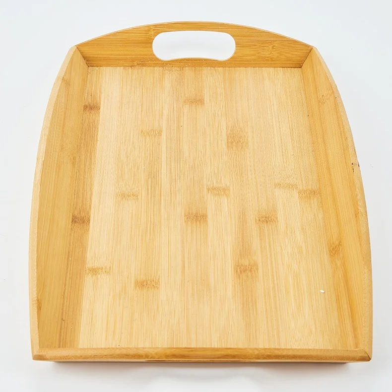 2022 Ecofriendly bamboo wooden tray woven bamboo serving trays cheap wholesale natural tray customize