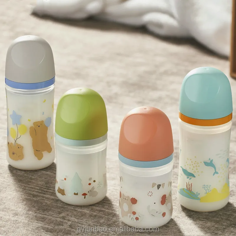 Factory  Natural Feel BPA  Free PP Baby Feeding Bottle Custom Wide Neck Nursing Bottle Silicone Nipple Replacement for Pigeon