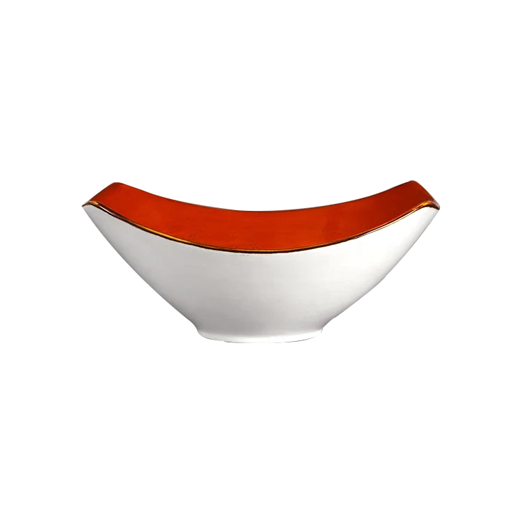 
Scandinavian style olive shaped color glazed table ware dining buffet porcelain bowl wholesale custom for restaurant 