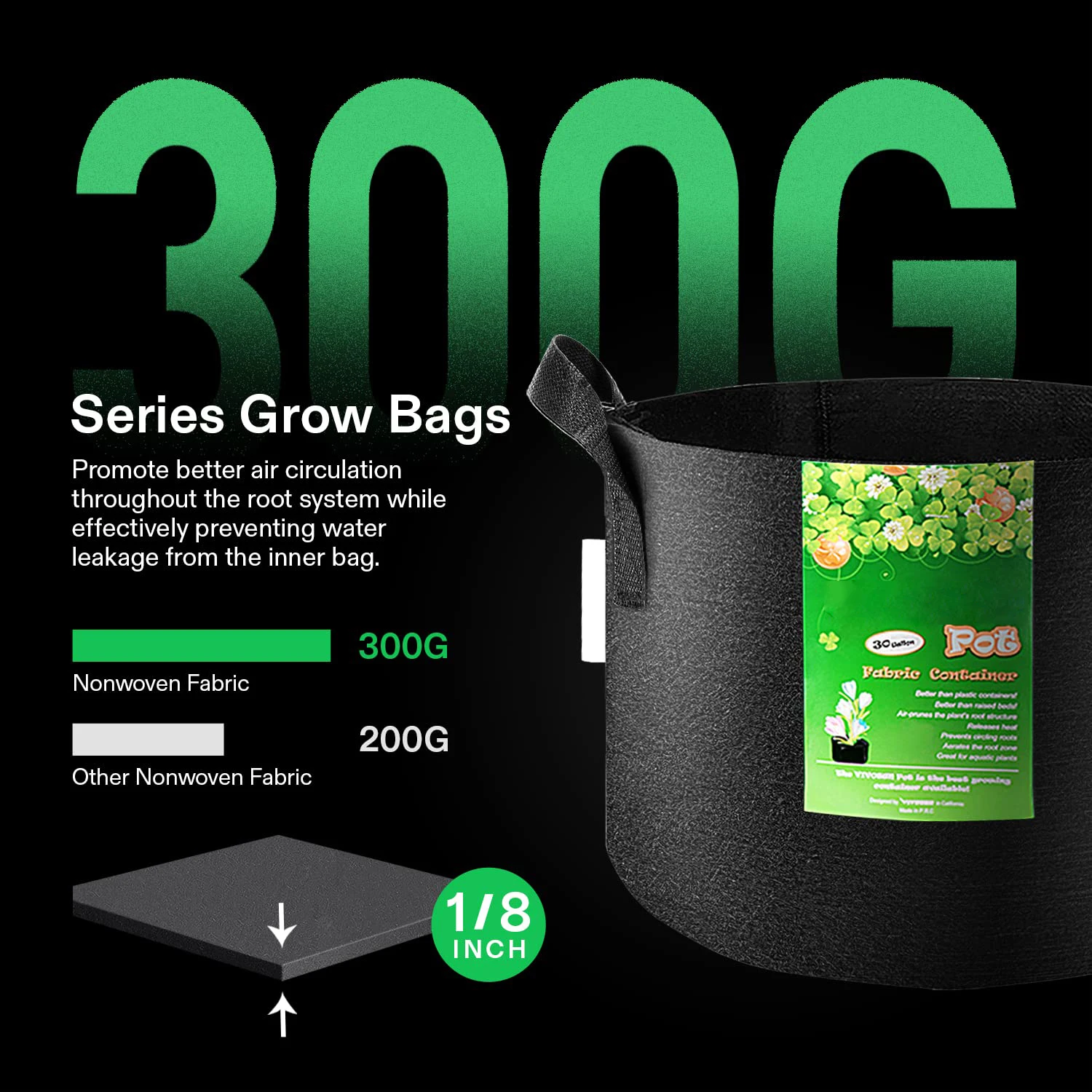 Factory Direct Customized 1-400 Gallon Planter Grow Bags Aeration Grow Pots Garden Potato Felt Fabric Plant Grow Bags