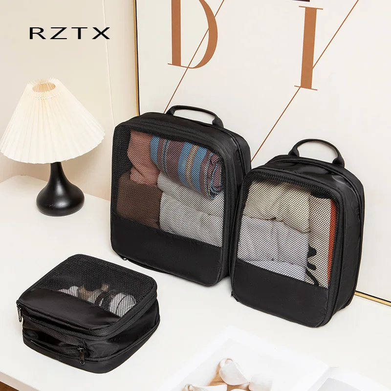 Multifunctional Travel Storage Bag Set Custom Pattern Fashion Wardrobe Suitcase Pack Neat Clothes Storage Packaging Bag