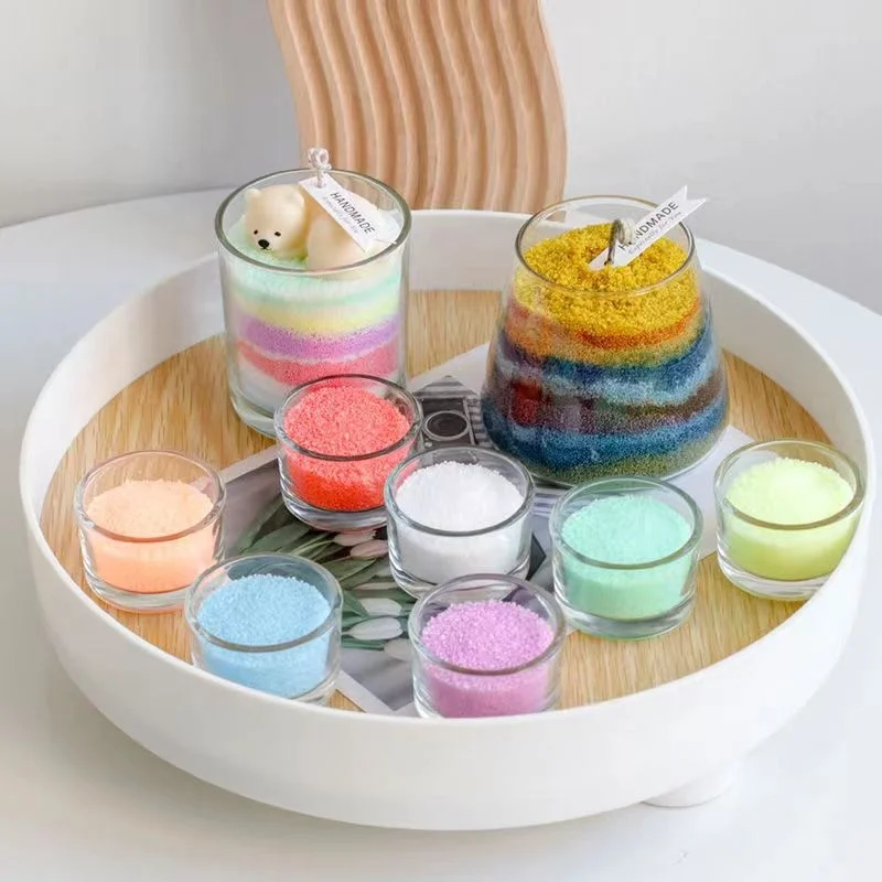 Pearled Wax Handmade Art Sand Painting Series Household Collection Aromatherapy Fragrance Scent Home Glass Jar Decoration Candle