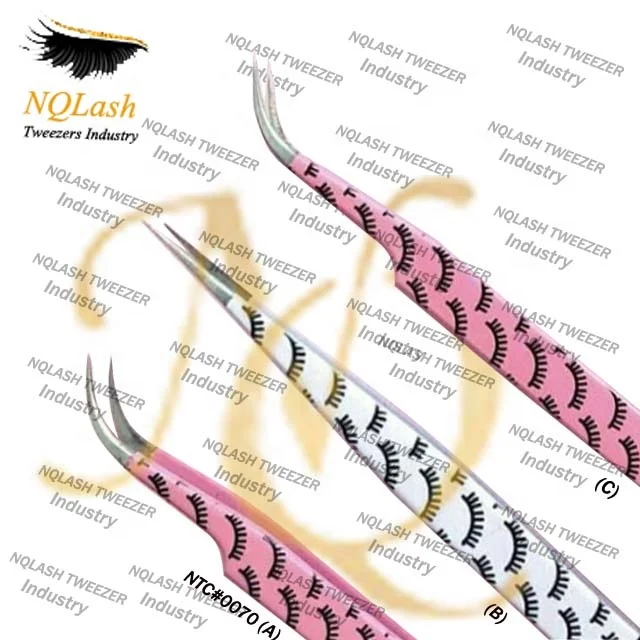 Professional Russian Volume Extension Tweezers / High Quality Rainbow Tip & White Color Eyelash Extension Tweezers From NQLASH