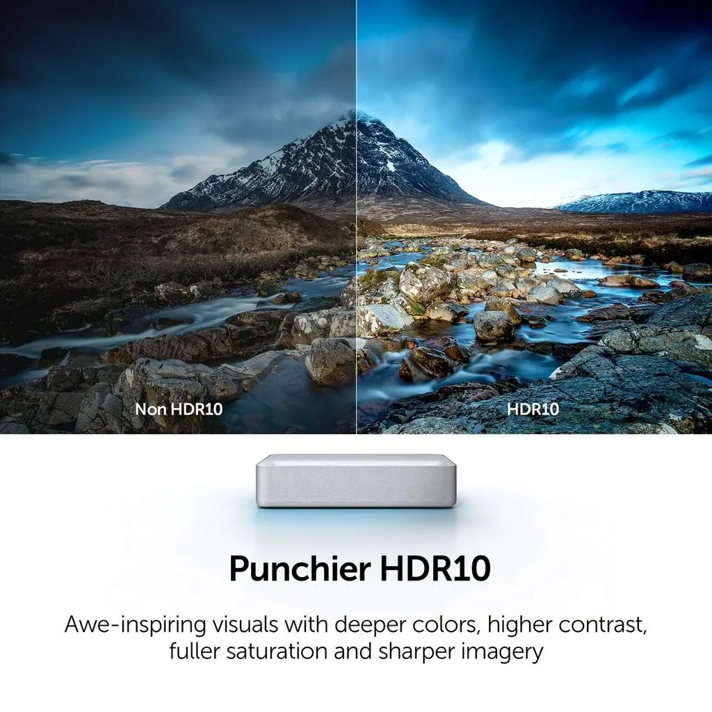  Лазерный ТВ-проектор VAVA 4K UHD проектор для домашнего кинотеатра глобальная версия 2500 ANSI-люмен 4k Черный UST встроенный