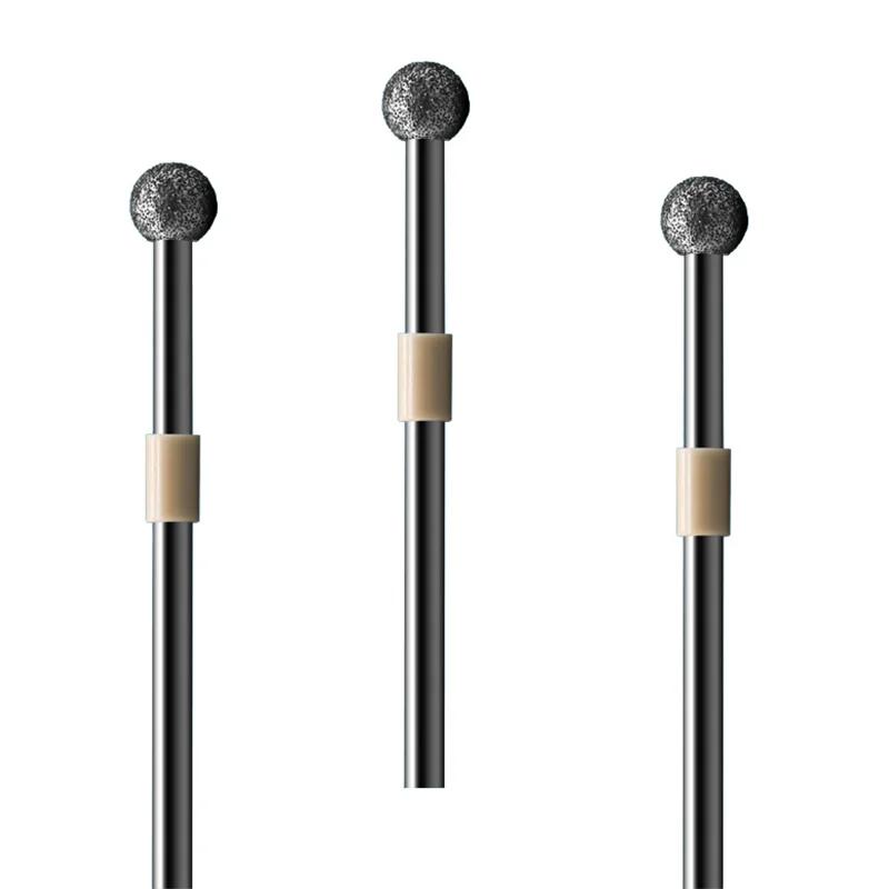 High quality Orthopedic Diamond Burr With PK Ring Customize Size Stainless Steel Round Cutting Burr Diamond Polishing Round Burr