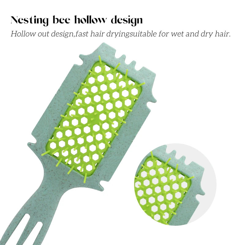 Custom3 In 1 Detangling Parting Curly Hair Defining Hairbrush Anti Static Curl Define Styling Brush For Curly Hair