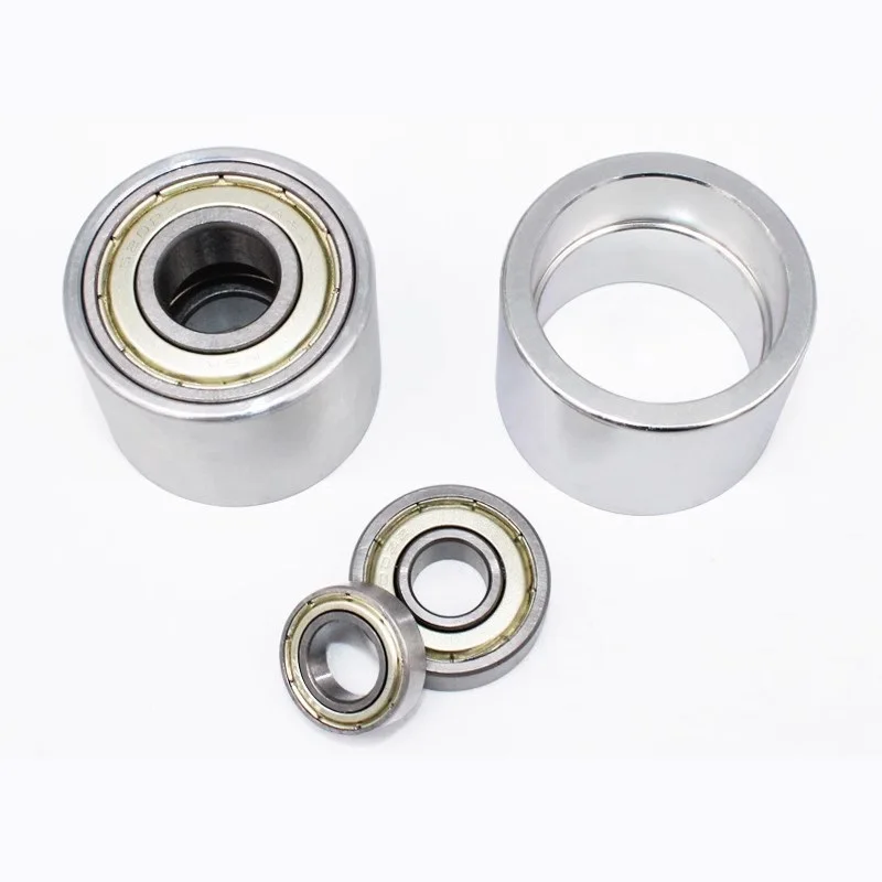 Belt grinding machine AL Pulley wheels Track Roller Conveyor Transport Roller Wheel Aluminium Flat Belt Idler wheel with bearing