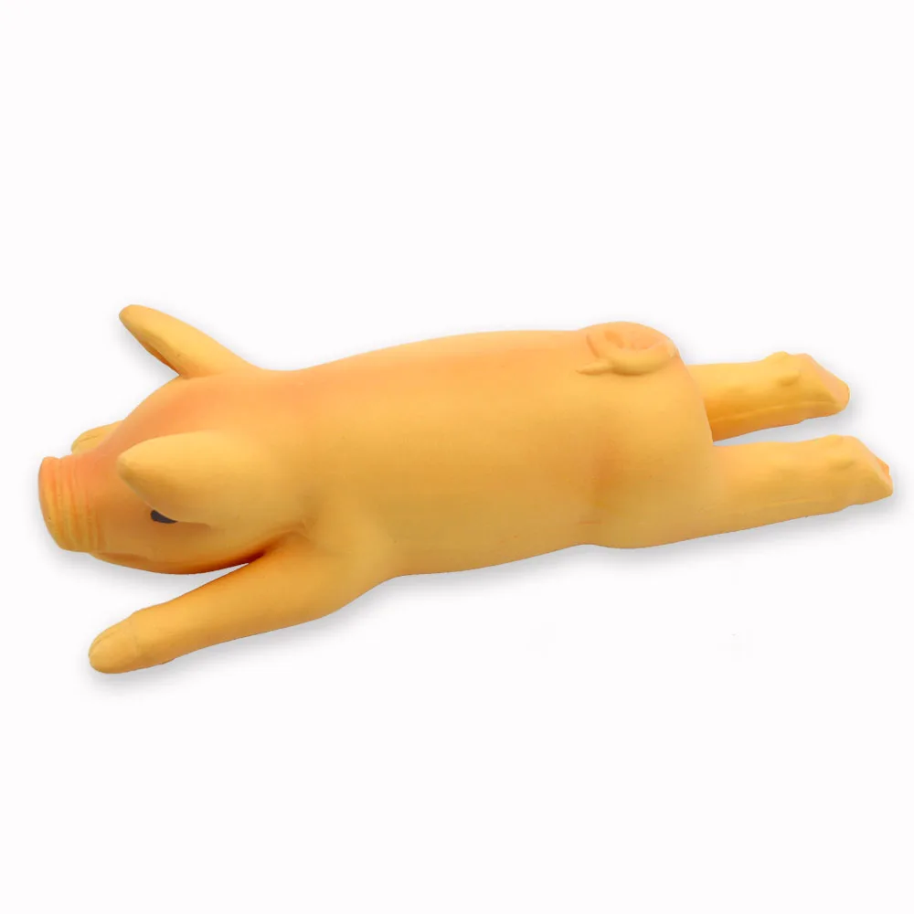 Safe Non Toxic Washable Latex Rubber Pig Squeaky Dog Toys Small Medium or Large Pet Breeds Play Fetch Reduce Separation