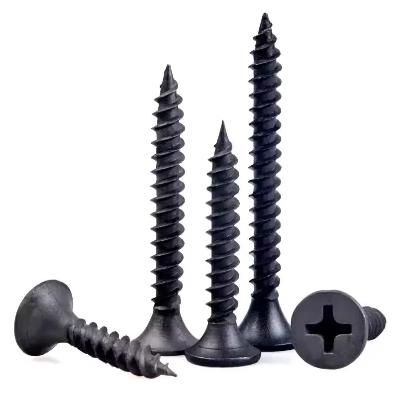 M3.5 Flat Head Self-tapping Hard Black Cross Ash Phosphorus Drywall Screw Bugle Head Wood Screw Gypsum Screw