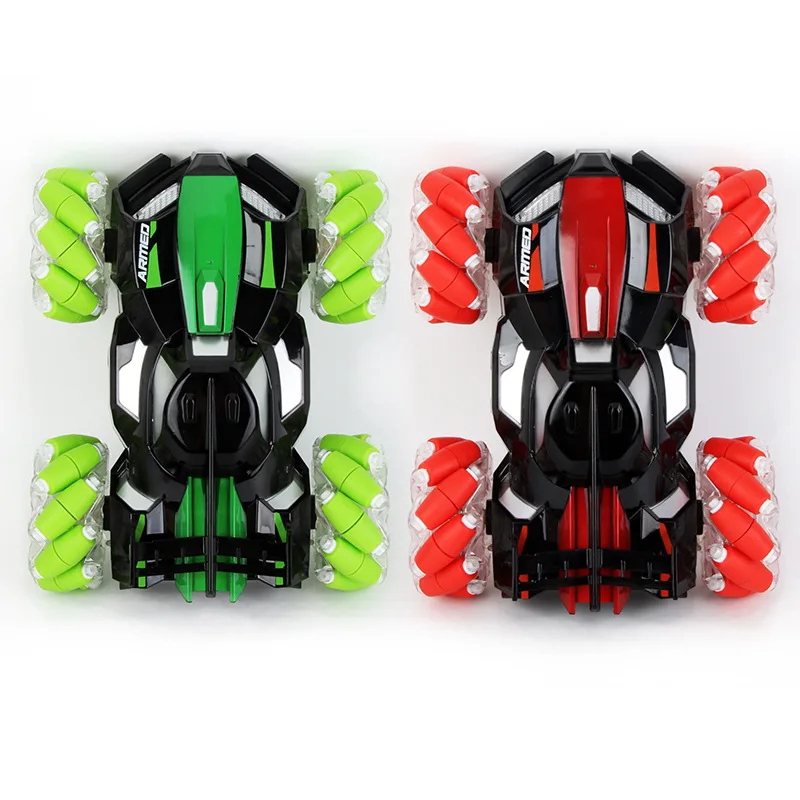 New cross-border remote control 4WD horizontal drift stunt car 360 ° rotation rechargeable light racing car