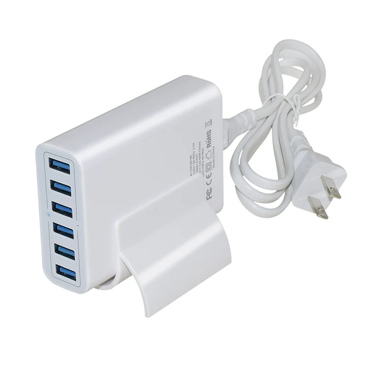  Настенное зарядное устройство с 6 USB-портами 5 В 12 а 60 Вт 2 порта для быстрой зарядки 3 0 портов Настольная зарядная