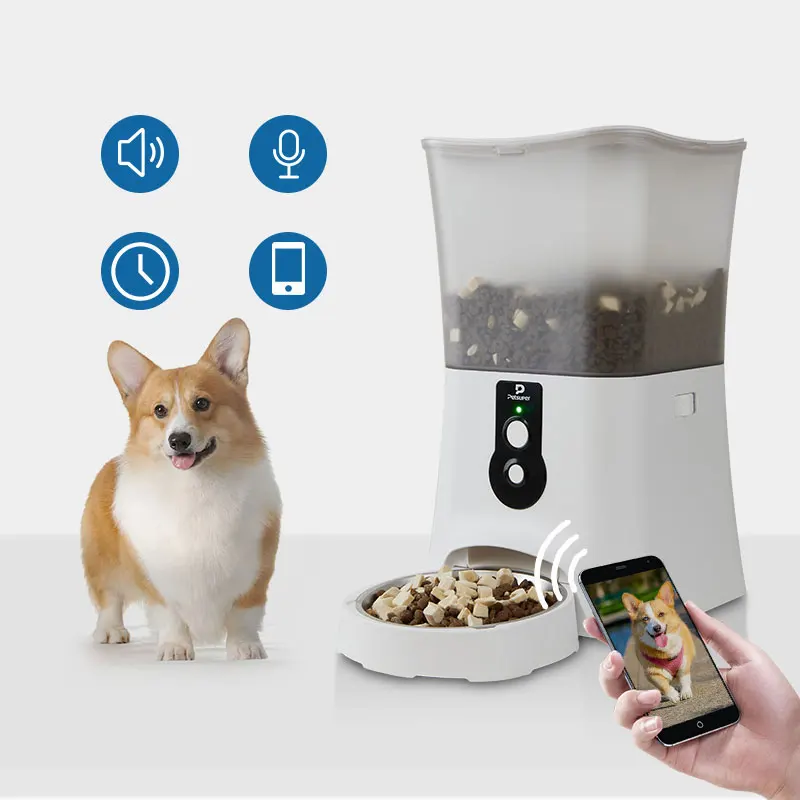 Unique Tuya Wifi Dog Feeders Timed Cat Dispenser Bowl Camera Automatic Smart Pet Feeder