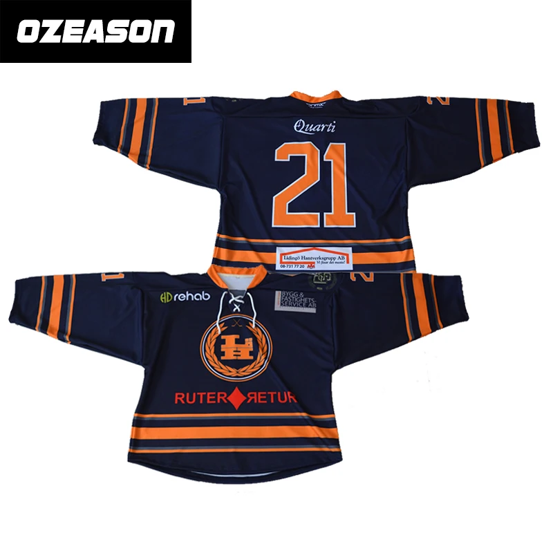 100% polyester hockey jerseys made in china custom logo men sublimated ice hockey jersey hoodie