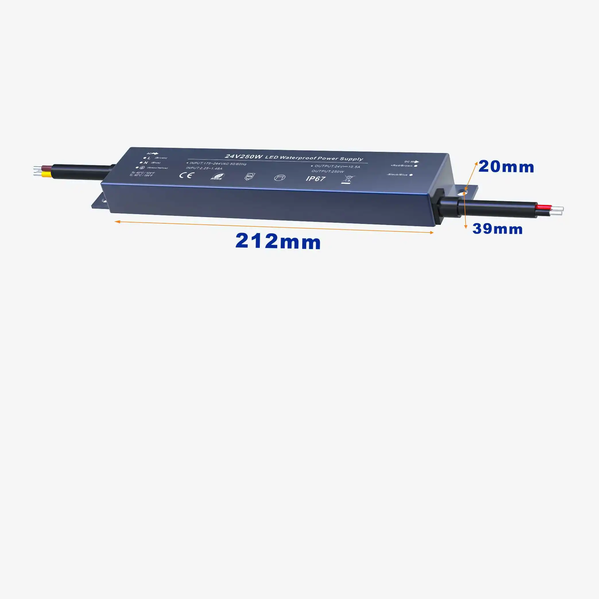 super small size waterproof led driver 30W 60W 100W 150W 200W AC100-264V DC 12V 24V 48v led transformer switching Power Supply