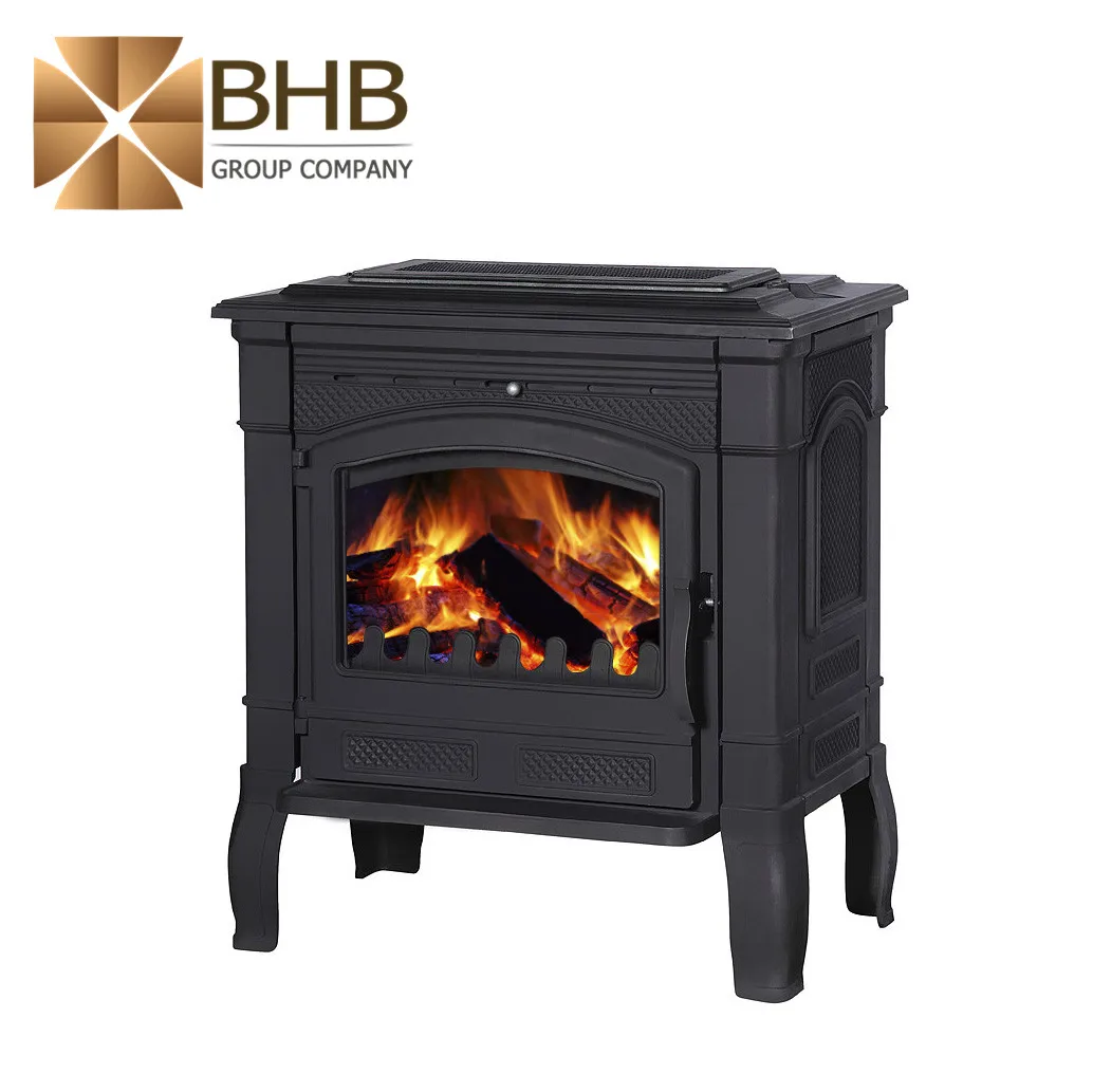 
150mm chimney diameter cast iron burning wood stove 