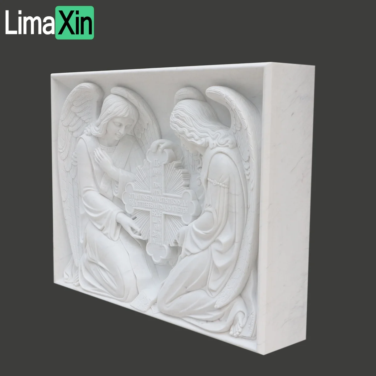 Factory direct supply angel headstone customized marble tombstone white marble child tombstones