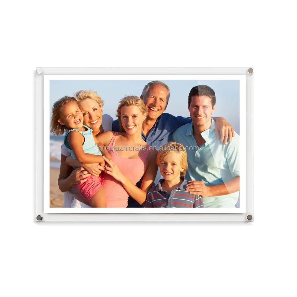 Прозрачная плавающая акриловая рамка настенная картинная с винтами