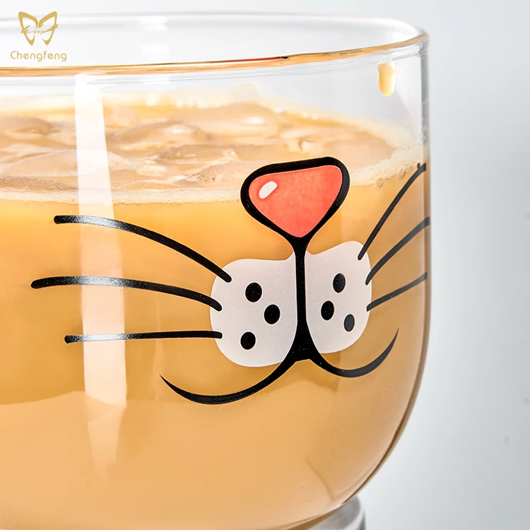 Custom  coffee mugs with amazing logo latte cup glass beer cup all capacity choice OEM glass milk cup