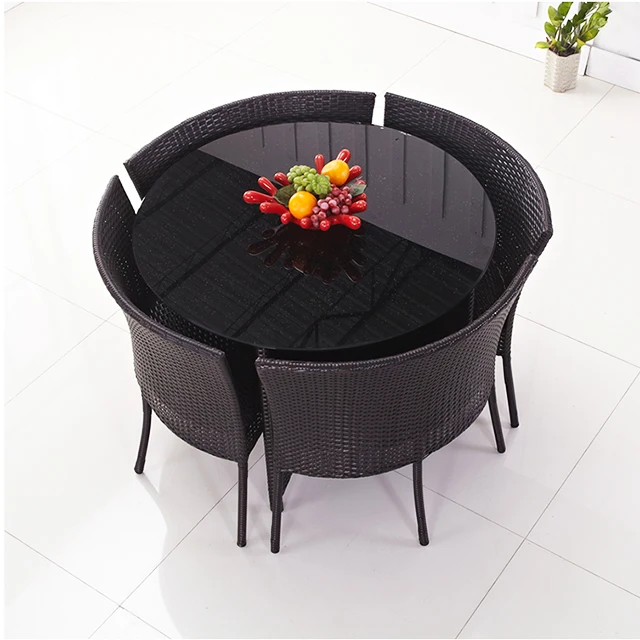Wholesale Manufactory Black Round Shaped Ball Egg Shaped Leisure Chair Indoor Outdoor Furniture Rattan Wicker Garden Sofa