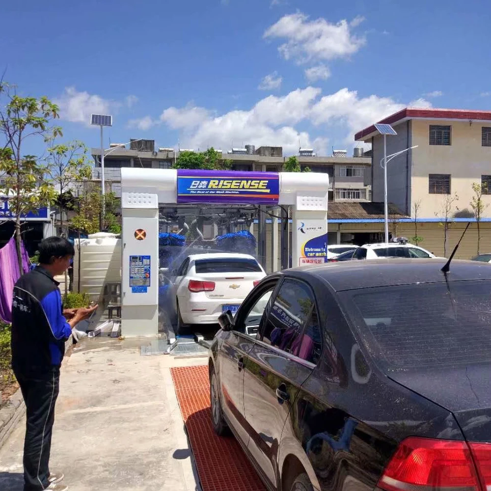 Risense full automatic tunnel car wash CC-690 tunnel automatic car wash brush auto machine with air dryer