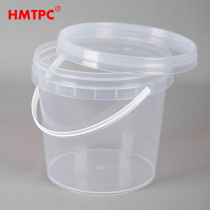 Bucket Food Container Colorful Plastic for Peanut Butter PP Wholesale Food Grade Round 300ml  Plastic Bucket with Lid