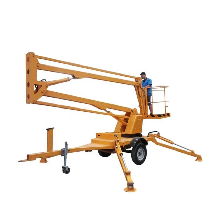 aerial work lifting platform portable folding arm crane 8m boom lift