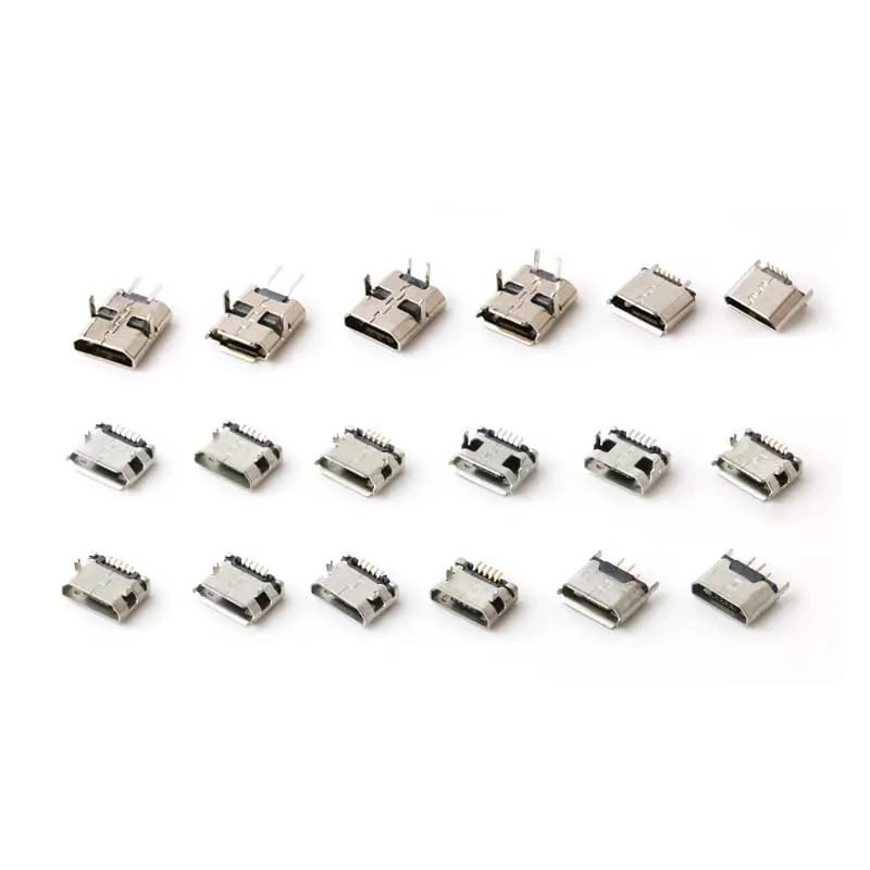 Micro 5p female connector micro usb socket Pitch 5.9mm6.4mm7.2mm Android micro usb charger port