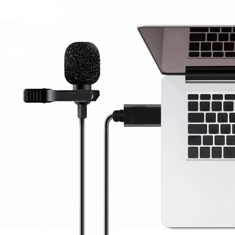 USB петличный микрофон 1 5 м клип для компьютера ноутбука вокал записывающий студийные