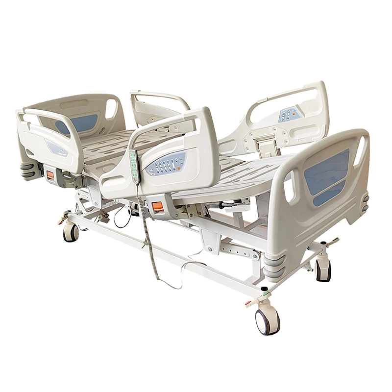 MN-EB005 High profession Five Function Paramount Type Hospital  Bed With Central Lock 5 Castors