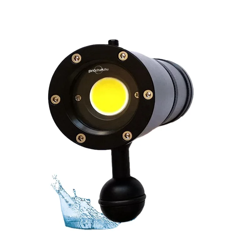 Aluminum Underwater Lamp Video Photo Film Rechargeable Dive Torch Light IP68 Waterproof Diving Light COB 5000 Lumen