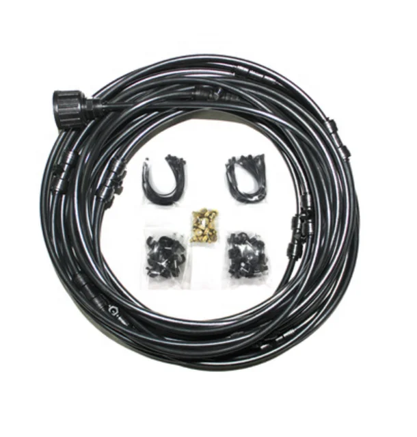 
outdoor nebulizer 18 meters flow tube water sprayer cooling system sprayer nozzle kit 