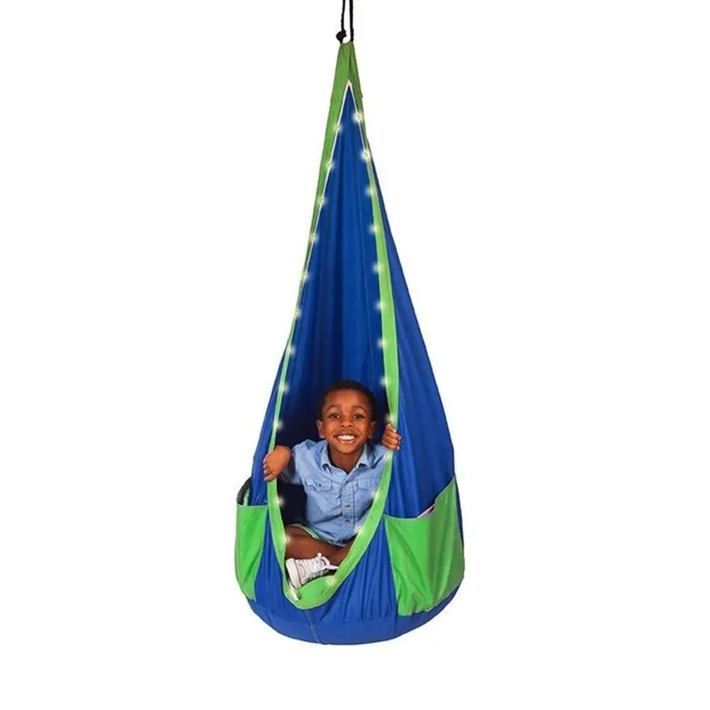 
High quality Oxford fabric of 900D Kids Pod Swing Seat for Indoor and Outdoor use 