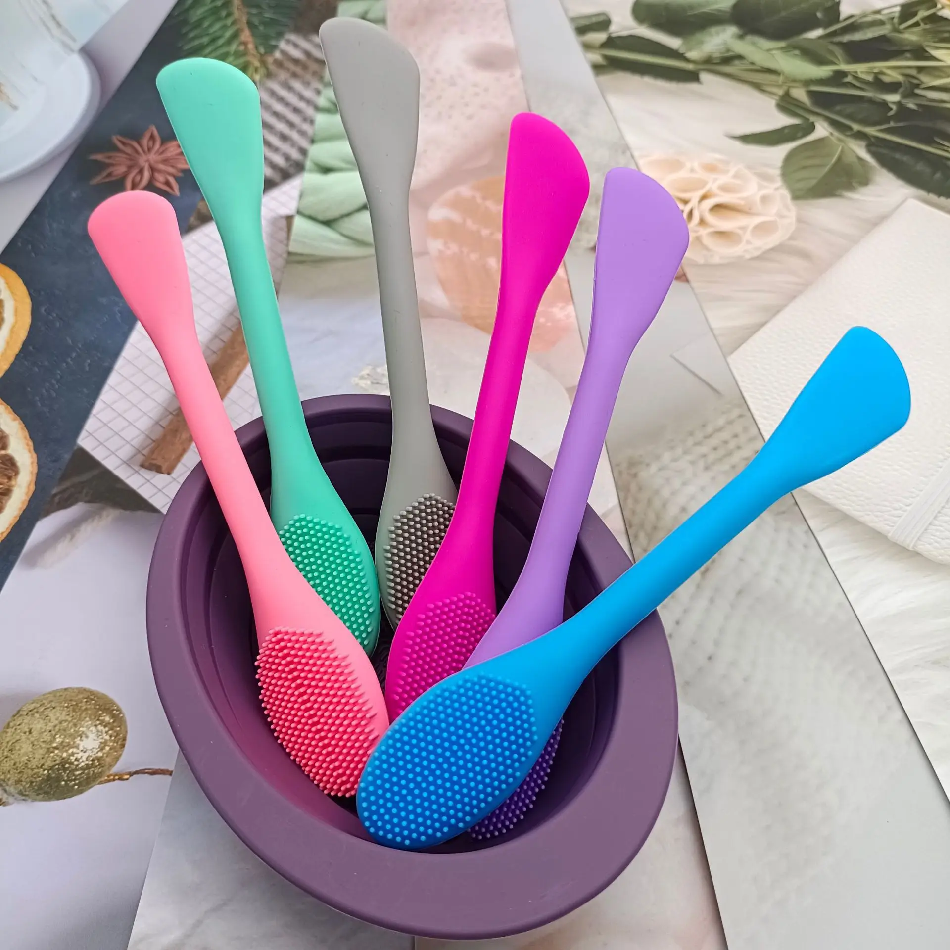 Wholesale Price Silicone Facial Mud Mask Applicator Brush Clean Tools Face Mask Brush