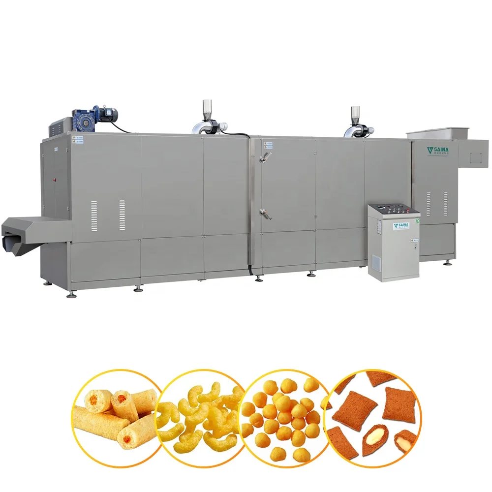 Factory Supply Small Capacity Puffing Snacks Corn Core Filling Puffed Snack Food Extruding Machine With Twin Screw Extruder